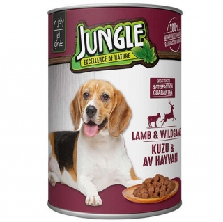Jungle Kuzu Etli ve Av Hayvanlı Parça Etli 415 gr Köpek Maması
