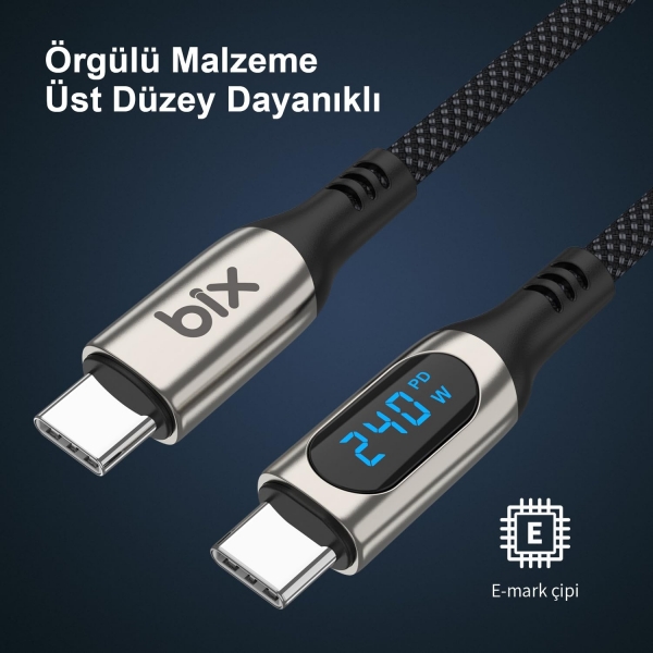 Bix BXCC243 240W Şarj Kablosu