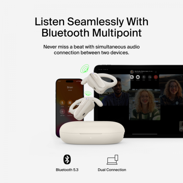 Belkin SoundForm ClearFit Open-Ear Tam Kablosuz Kulaklık