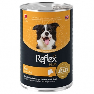 Reflex Plus Jöle İçinde Et Parçacıklı Dana Etli 400 gr Köpek Maması