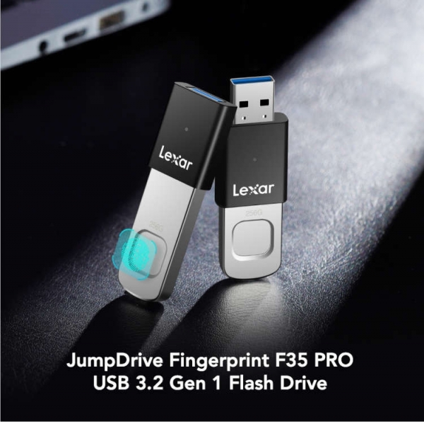 Lexar JumpDrive Fingerprint F35 Pro Flash Bellek (64 GB)