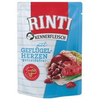 Rinti Pouch Sığır Etli ve Tavuk Yürekli 400 gr Köpek Maması