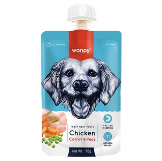 Wanpy Taze Tavuk Etli ve Havuçlu 90 gr Köpek Maması
