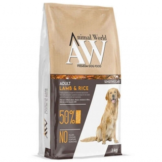 Animal World Sensitive Kuzu Etli 3 kg Köpek Maması