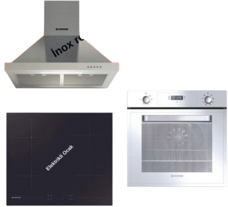 Hoover Elektrikli Renkli 3'lü Ankastre Set HH64CCB + HOT3051WI