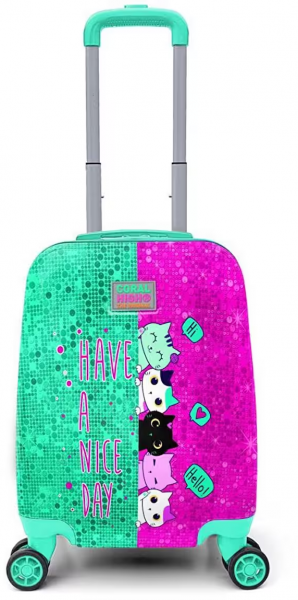 Coral High 16725 Kedi Desenli Çocuk Valizi
