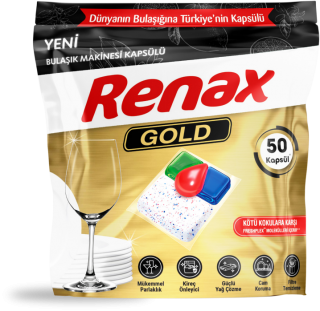 Renax Gold Tablet Bulaşık Makinesi Deterjanı 50 Adet
