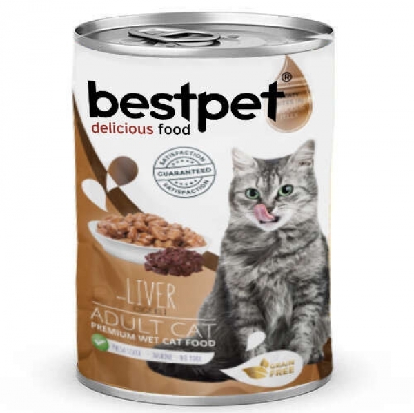 Bestpet Ciğerli Parça Etli Ve Soslu Yetişkin 400 gr Kedi Maması