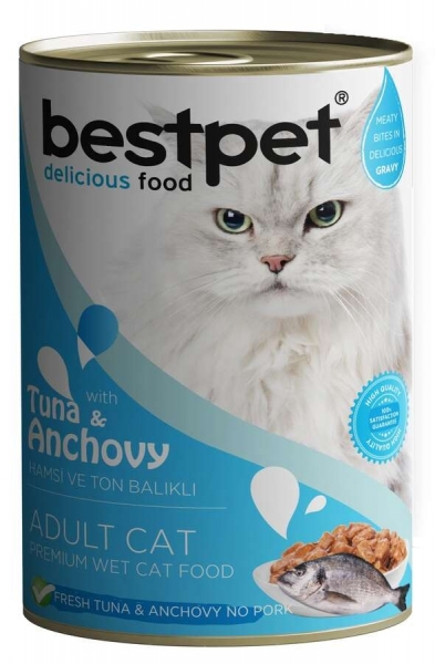 Bestpet Gravy Parça Ton ve Hamsili 400 gr Kedi Maması
