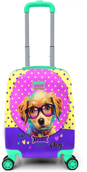 Coral High 16771 Sevimli Köpek Desenli Çocuk Valizi