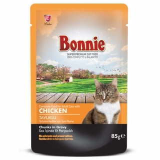 Bonnie Sos İçinde Et Parçacıklı Tavuklu 85 gr Kedi Maması