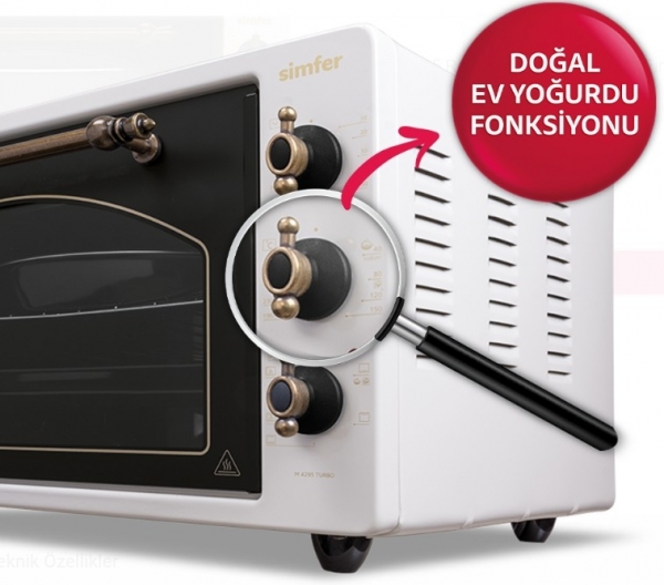 Simfer 4295 Retro Bej Mini Fırın