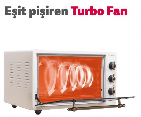 Simfer 4295 Retro Bej Mini Fırın