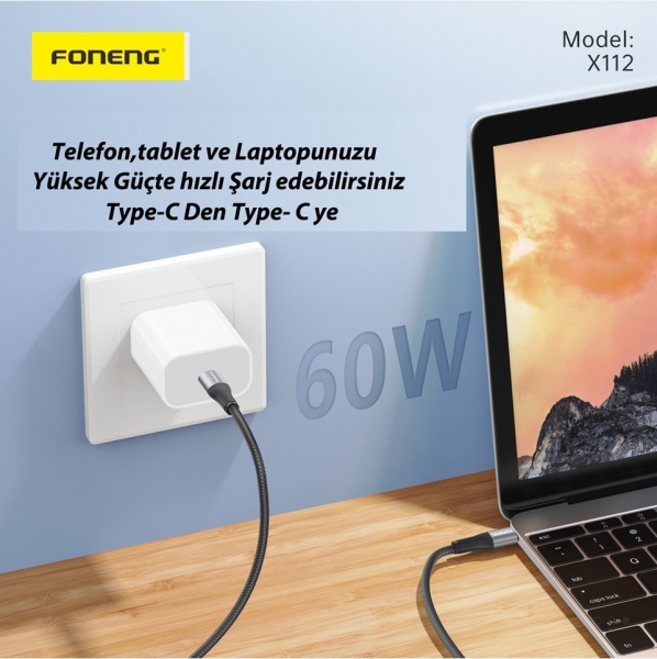 Foneng X112 60W Şarj Kablosu