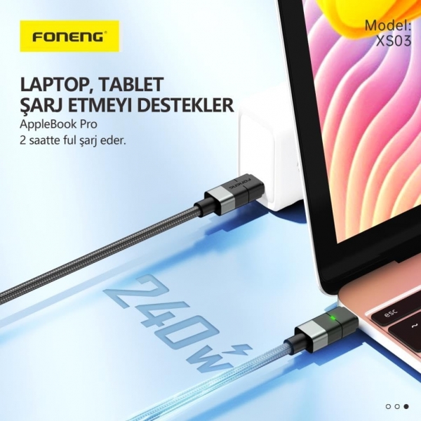 Foneng XS03 240W Şarj Kablosu