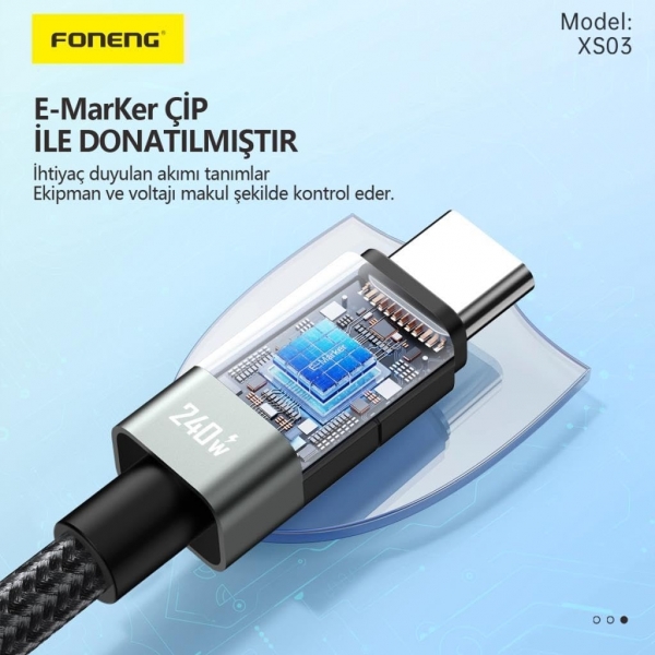 Foneng XS03 240W Şarj Kablosu