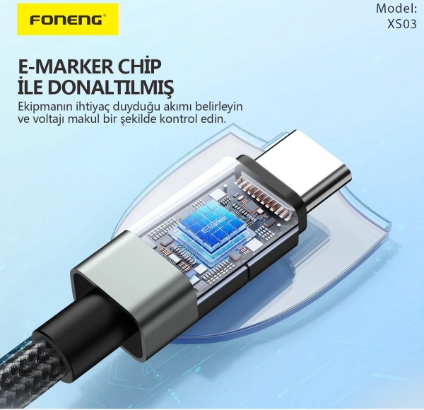 Foneng XS03 27W Şarj Kablosu