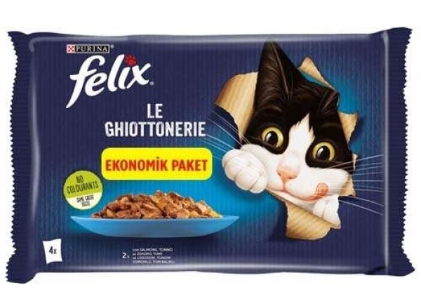 Felix Multi Pouch Somonlu ve Ton Balıklı 85 gr Kedi Maması