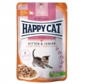 Happy Cat Meat in Sauce Kitten Junior Ördekli 85 gr resim