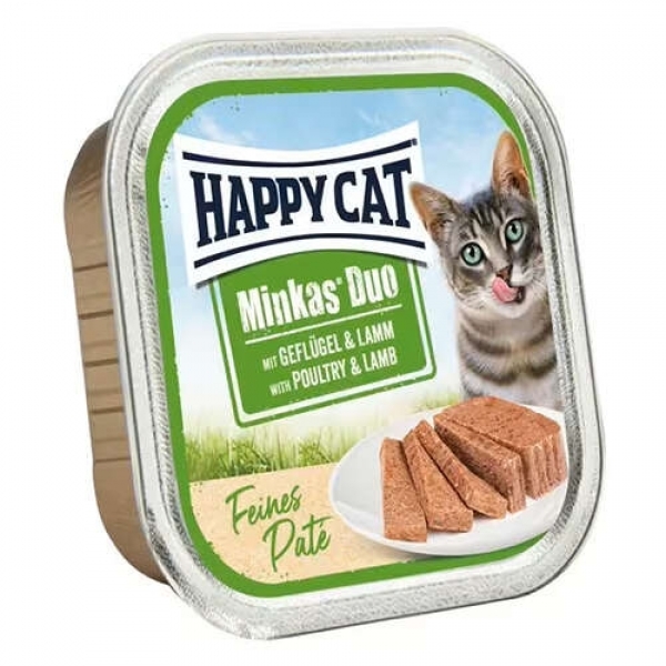 Happy Cat Minkas Duo Tavuklu ve Kuzu Etli 100 gr Kedi Maması