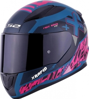 LS2 Rapid 2 Xtreet Mat Mavi-Mor