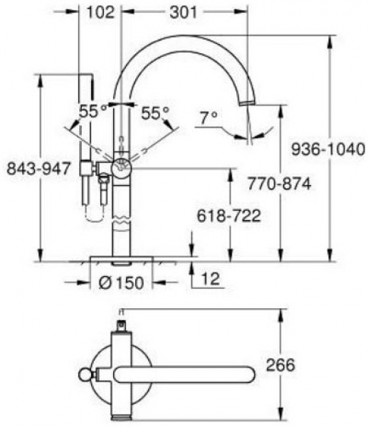 Grohe Atrio 24368AL0 Küvet Bataryası