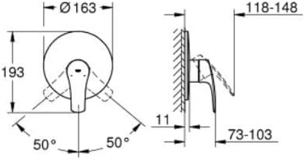 Grohe Eurosmart 194512433 Duş Bataryası