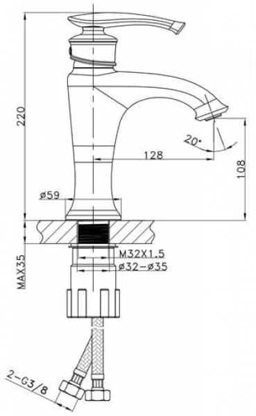 Fontana FM-1111 Lavabo Bataryası