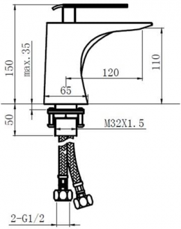 Fontana F-513 Lavabo Bataryası