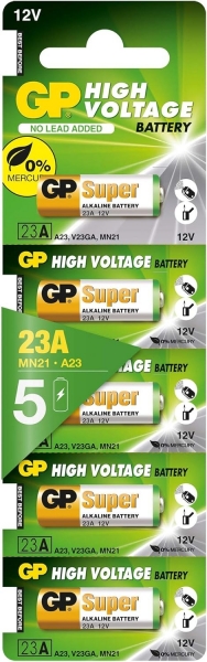 GP High Voltage Battery 23A 5'li Özel Pil