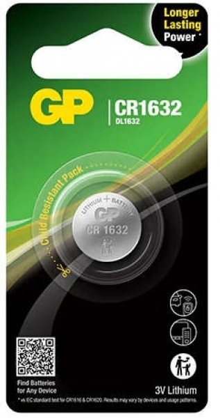 GP CR1632 5'li Düğme Pil