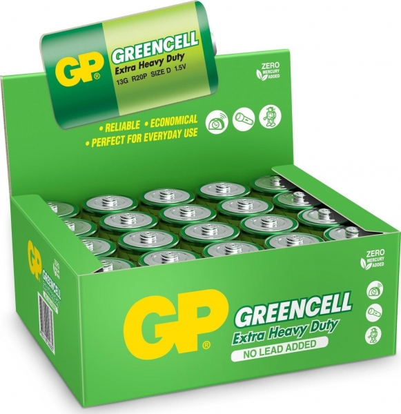 GP Greencell D 20'li Büyük Boy Pil