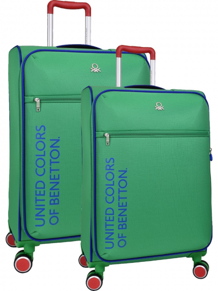 United Colors Of Benetton BNT2100 Ultra Light Hafif Kumaş Büyük ve Orta Boy 2'li Valiz Seti