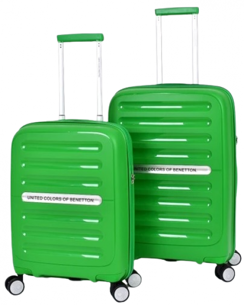 United Colors Of Benetton BNT1000 Polipropilen Orta ve Kabin Boy 2'Li Valiz Seti