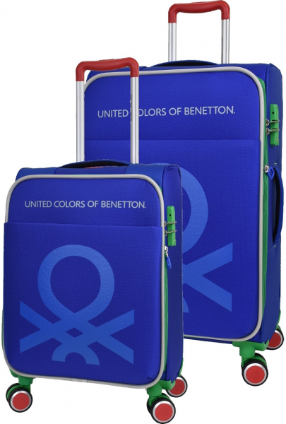United Colors Of Benetton BNT2200 Büyük ve Kabin Boy Ultra Light Hafif Lüx Kumaş 2'li Valiz Seti