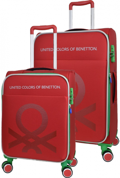 United Colors Of Benetton BNT2200 Büyük ve Kabin Boy Ultra Light Hafif Lüx Kumaş 2'li Valiz Seti