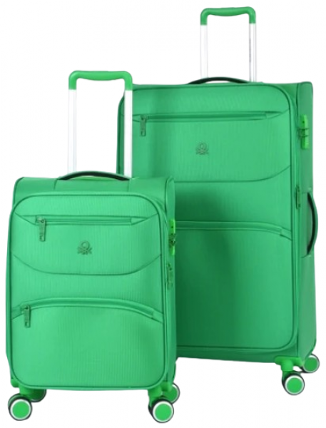 United Colors Of Benetton United Colors of Benetton BNT2400 Ultra Light Kumaş Büyük ve Kabin Boy 2'li Valiz Seti