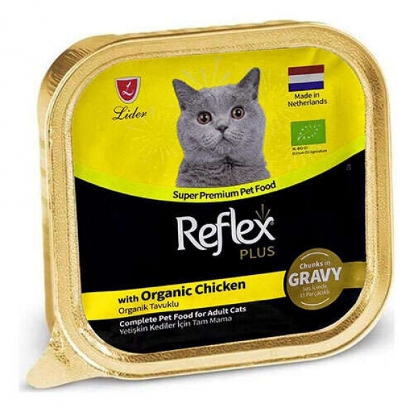 Reflex Plus Organic Gravy Soslu Doğal Tavuklu 85 gr Kedi Maması