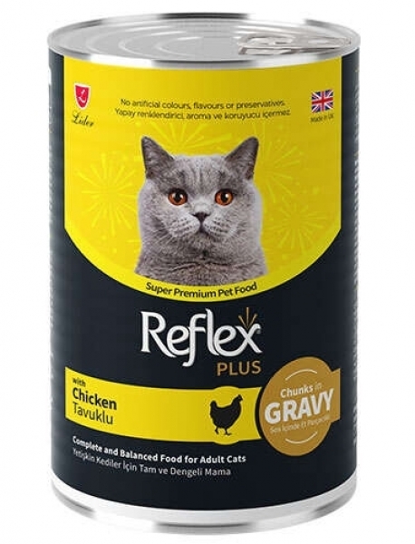Reflex Plus Gravy Tavuklu Sos İçinde Et Parçacıklı 400 gr Kedi Maması