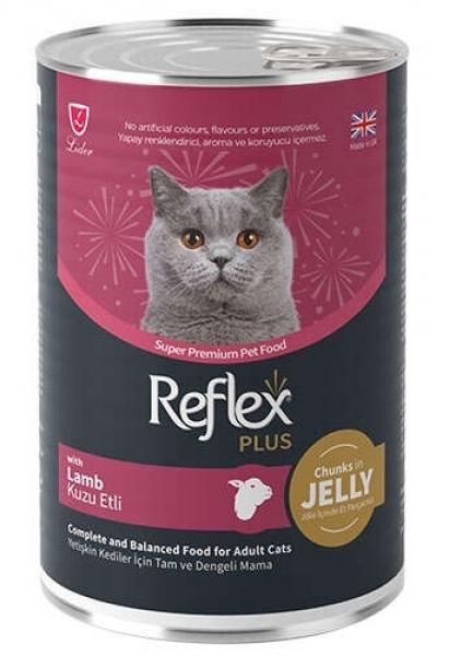 Reflex Plus Kuzu Etli Jöle İçinde Parçacıklı 400 gr Kedi Maması