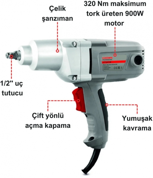 Crown CT12018 Somun Sıkma