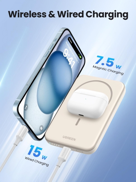 Ugreen 25207 Magnetic 15W 5000 mAh Powerbank