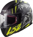LS2 Rapid Raven Mat Siyah - Gri - Neon resim