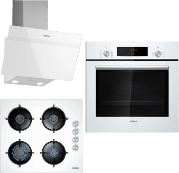 Siemens Set 162 Beyaz Ankastre Set EO6C2PB11O + HB012FBW1T + LC63KPJ20T