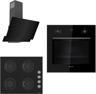 Siemens & Ferre New Lux Black Star Ankastre Set CS205 + HB012FBB1T + D063