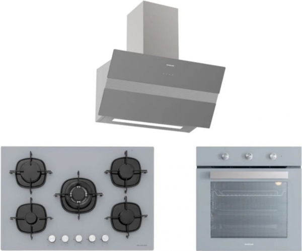 Silverline Gri Ankastre Set CS5365S01 + BO6503S01 + 3472 BOLD