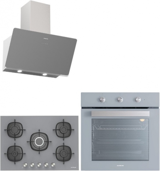 Silverline Gri Ankastre Set CS5622S01 + BO6503S01 + 3457 Soho