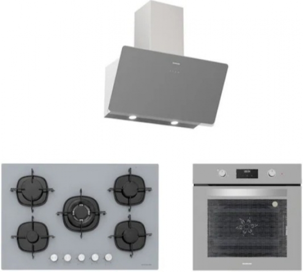 Silverline Gri Ankastre Set CS5365S01 + BO6502S02 + 3457 Soho 60
