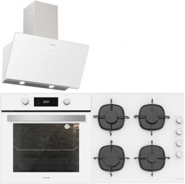 Silverline Beyaz Ankastre Set CS5335W01 + BO6504W01 + 3457 Soho 60