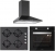 Silverline Siyah Ankastre Set CS5349B01 + BO6501B01 + 2240 Conic